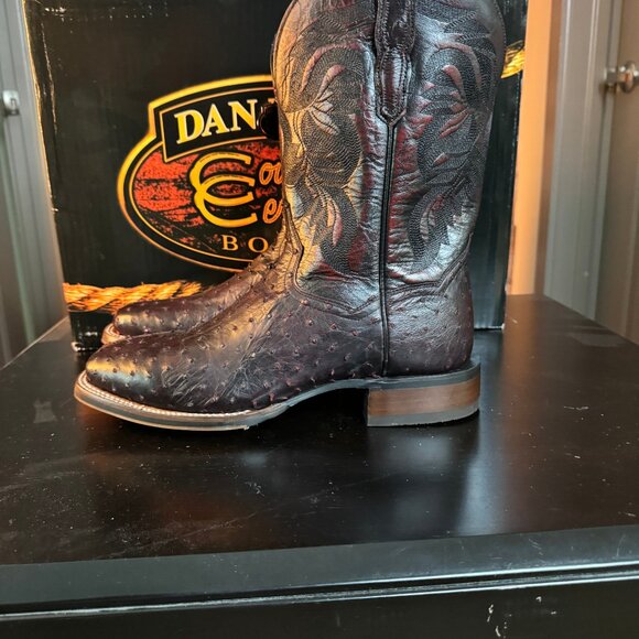 Dan Post Men's Alamosa Square Toe Boot - Black Cherry - Picture 2 of 7